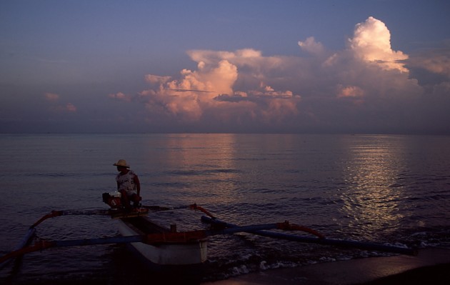 Jukung, traditional Balinese canoe