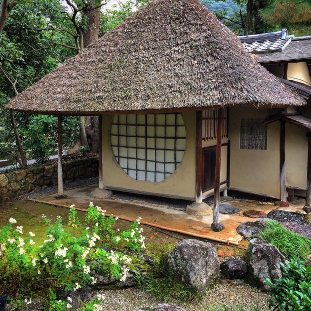 Traditional roofing in Kyoto Japan