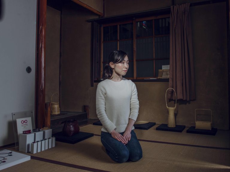 Chiemi Ogura bamboo craftswoman Kyoto photo by Irwin Wong