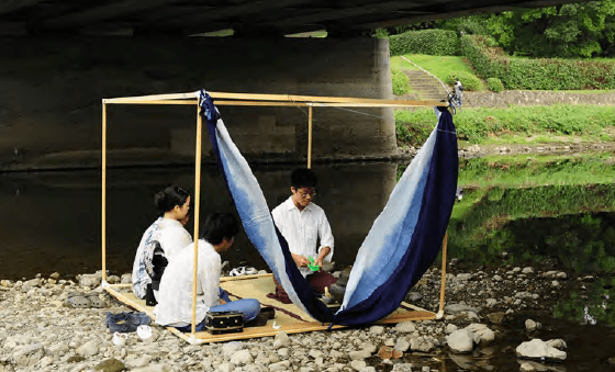 Enjoying tea in Japan