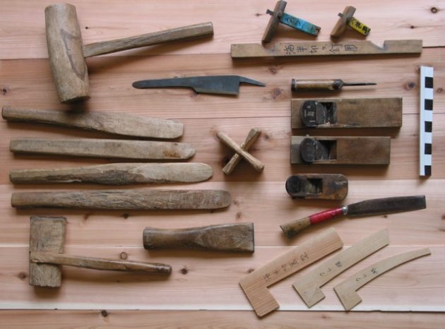 Japanese boatbuilding tools