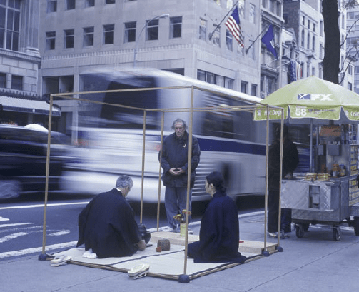 New York tea ceremony outdoors